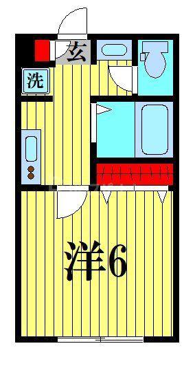 LUXE松戸(1K/3階)の間取り写真