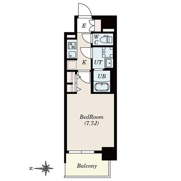 S-RESIDENCE堀田BEAUTE(1K/5階)の間取り写真