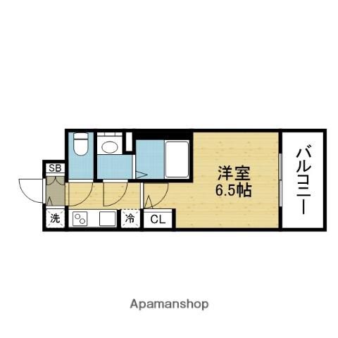 S-RESIDENCE高井田BELETA(1K/8階)の間取り写真