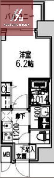 S-RESIDENCE布施AVENTRA(1K/12階)の間取り写真