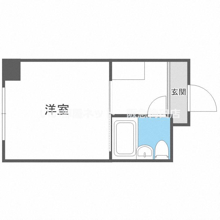 アイシス服部(1K/1階)の間取り写真
