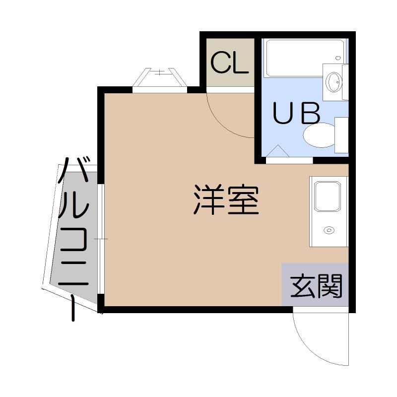 ニューパレス文の里(ワンルーム/5階)の間取り写真