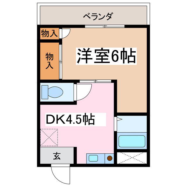 メゾン巣山(1DK/3階)の間取り写真