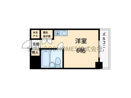 ライオンズマンション南池袋(ワンルーム/5階)の間取り写真