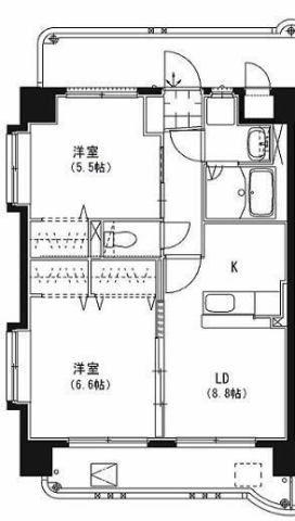 ハーベスト・アイ(2LDK/2階)の間取り写真