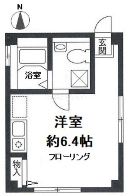 アッシュ横浜(ワンルーム/3階)の間取り写真