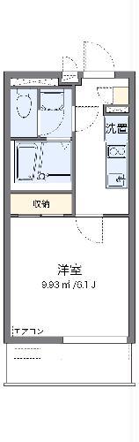 クレイノ栞(1K/1階)の間取り写真