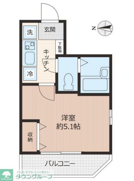 ピアコートTM東武練馬 壱番館(1K/3階)の間取り写真