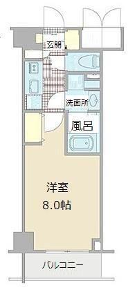 コンシェリア東京 BAYSIDE COURT(1K/2階)の間取り写真