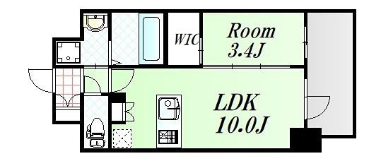 ズーノクルーズ江坂(1LDK/3階)の間取り写真