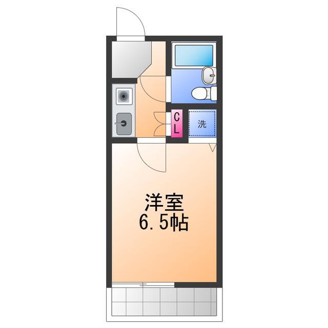 シャルマンフジ久米田参番館(1K/3階)の間取り写真