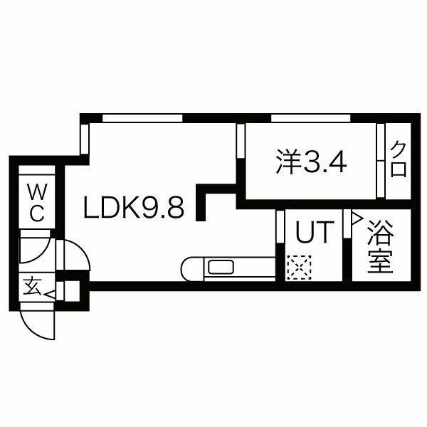 LIISA OTARU(1LDK/2階)の間取り写真