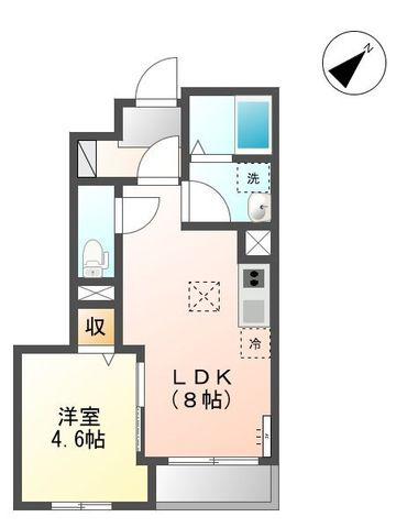 ラリアンス参番館(1LDK/1階)の間取り写真