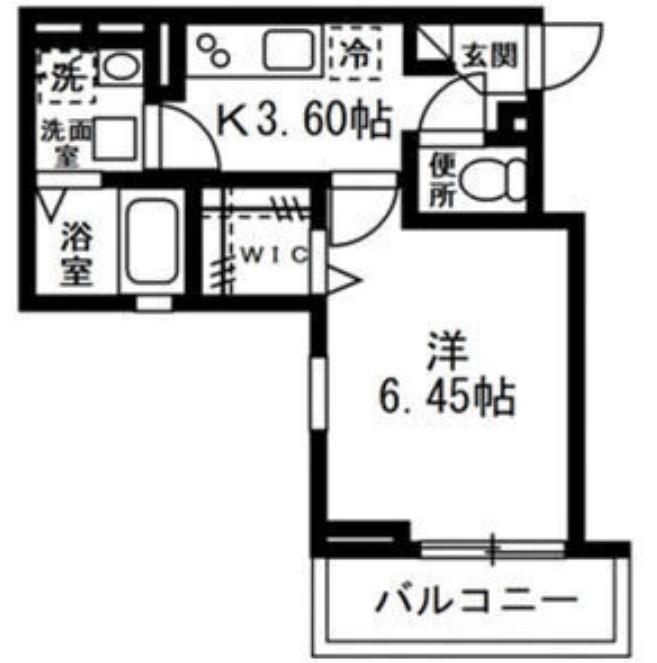 ヴェルデ塩焼(1K/1階)の間取り写真
