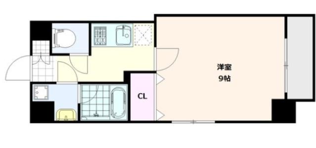 SOL東中央(1K/4階)の間取り写真