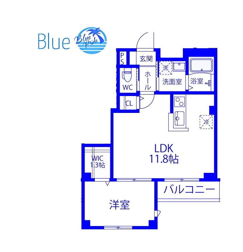 クレール シエル(1LDK/3階)の間取り写真