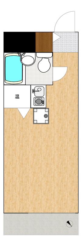 プレジデントハイツ五反田(ワンルーム/2階)の間取り写真