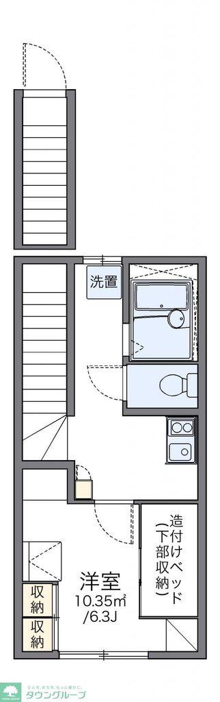 レオパレスメゾン(1K/2階)の間取り写真