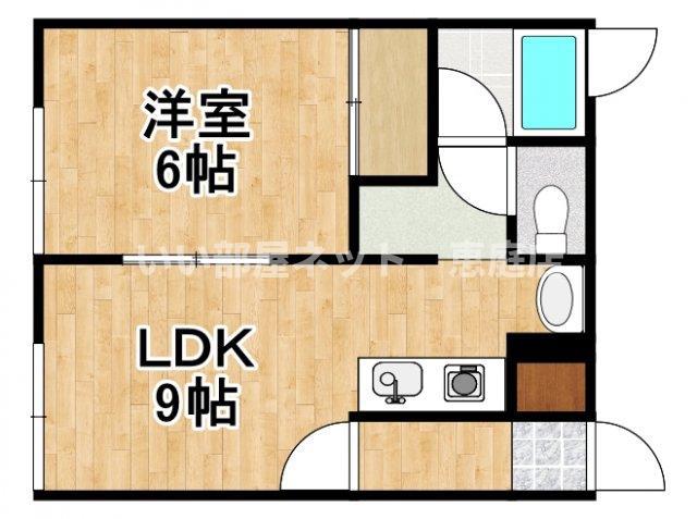 シャルムII(1LDK/1階)の間取り写真