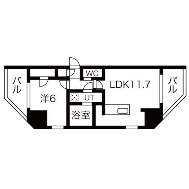 シーズンフラッツ蔵前清澄通(1LDK/4階)の間取り写真