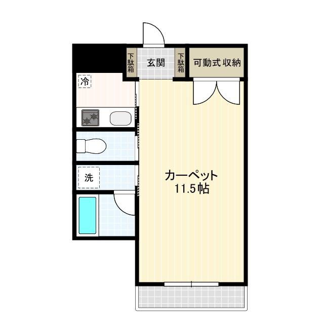 HO三鷹(1K/1階)の間取り写真