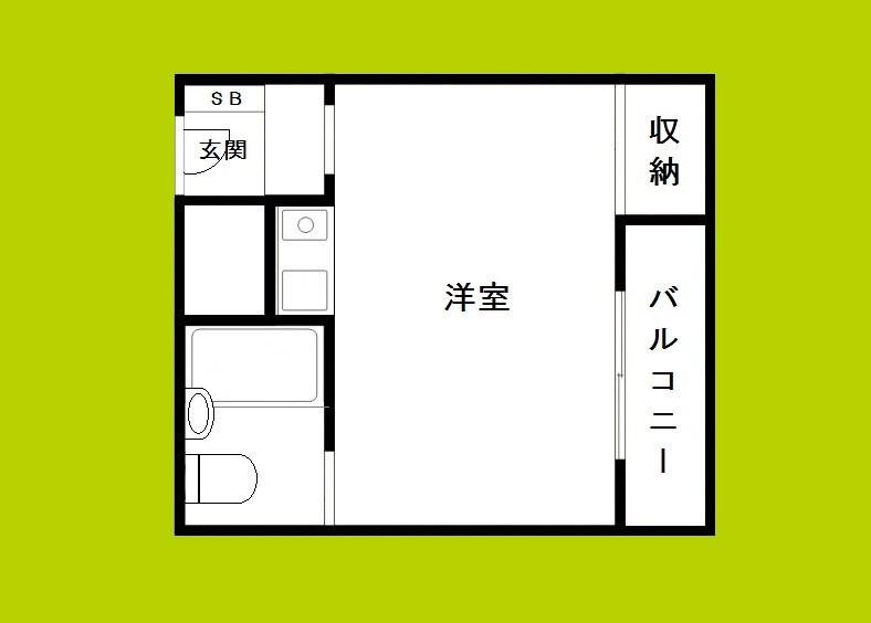 アーバンモール八幡屋(ワンルーム/5階)の間取り写真