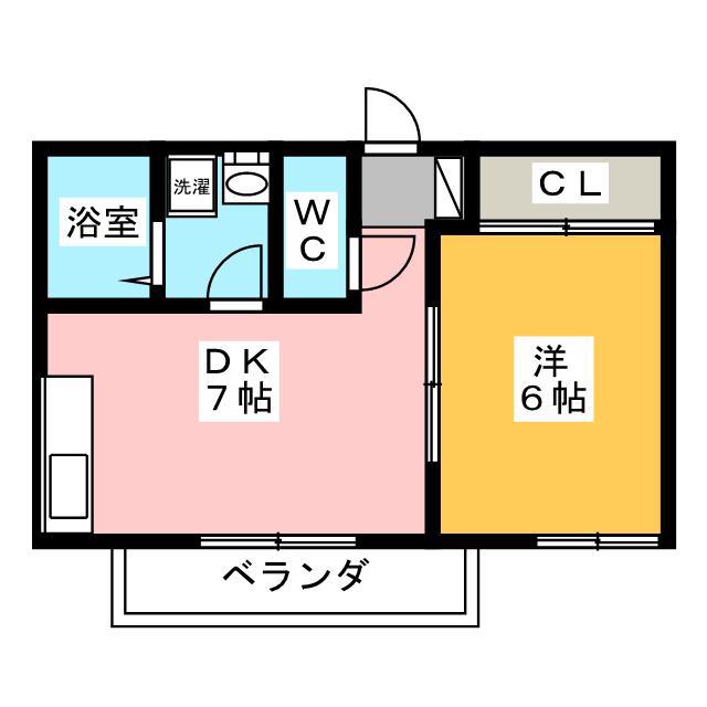 メゾンド・モエ(1DK/3階)の間取り写真