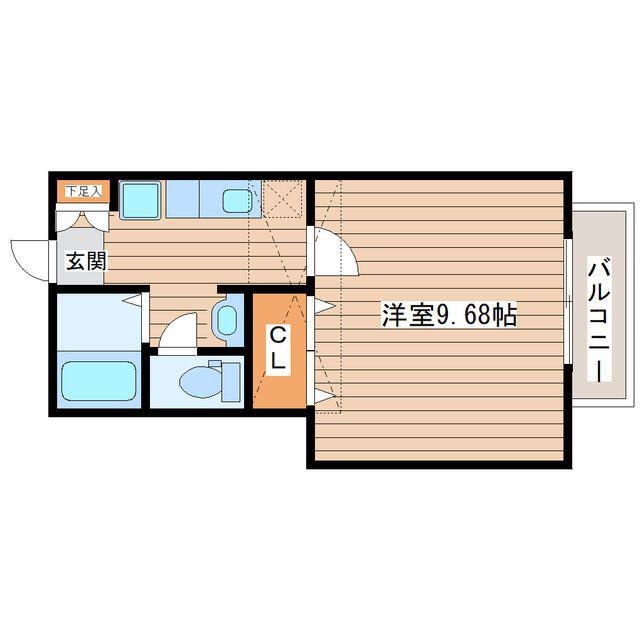 コリーヌ南光台I番館(1K/2階)の間取り写真