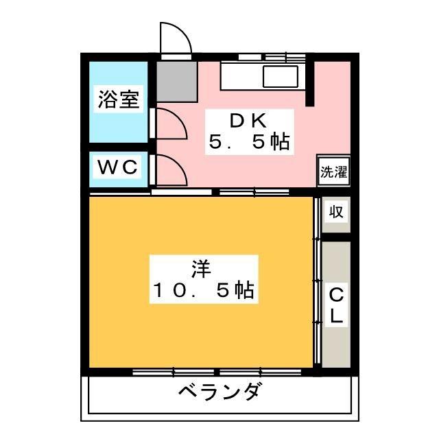アネックス桂(1DK/2階)の間取り写真