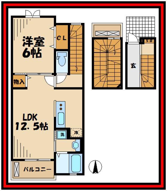 アストライア(1LDK/3階)の間取り写真