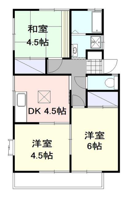 エクセルすみれ平(3DK/2階)の間取り写真