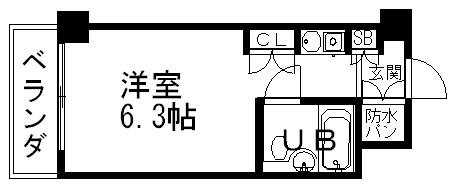 朝日プラザ名古屋ターミナルスクエア(ワンルーム/6階)の間取り写真