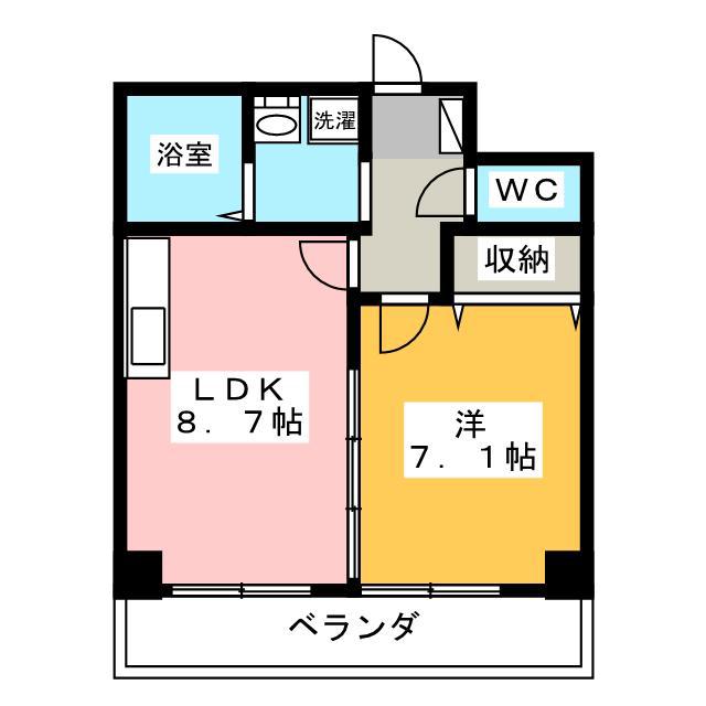 SUCCESS 1(1LDK/4階)の間取り写真