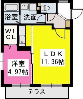 HIRAMEKISO(1LDK/2階)の間取り写真