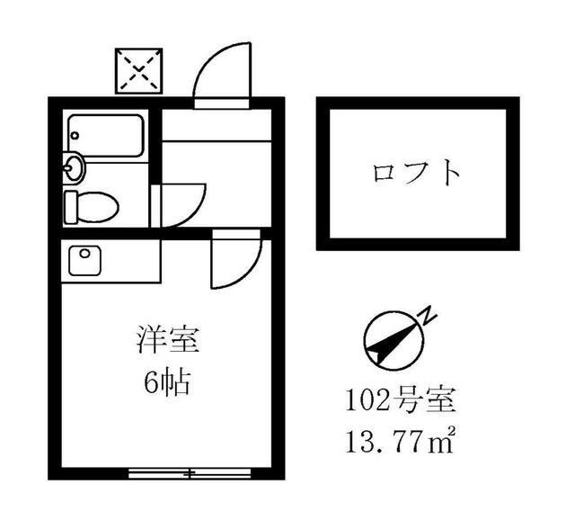 サンエール赤羽(ワンルーム/1階)の間取り写真