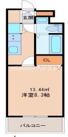 PARK HILLS 弁天町 REVE(ワンルーム/7階)の間取り写真