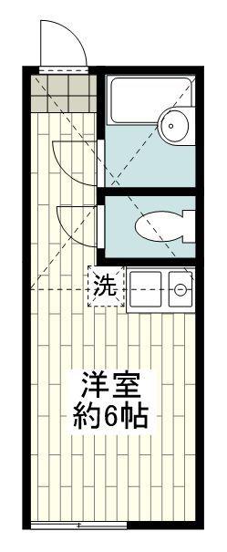 ユナイト上大岡マークエスター(ワンルーム/2階)の間取り写真
