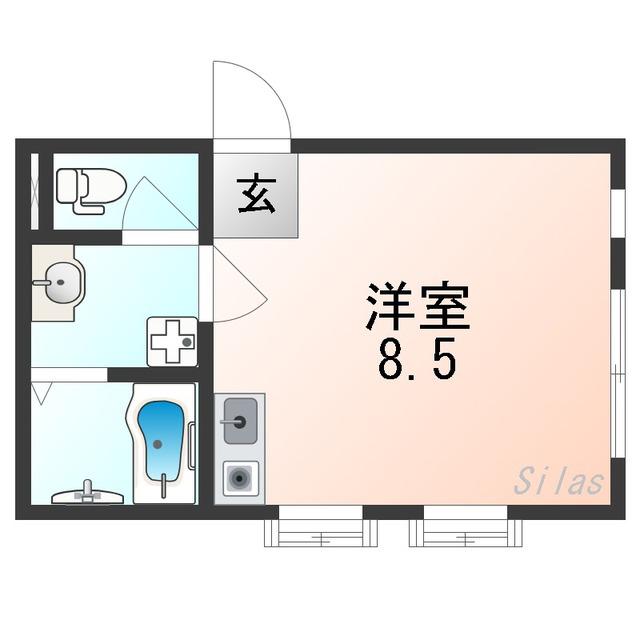 レディエント安立(ワンルーム/1階)の間取り写真