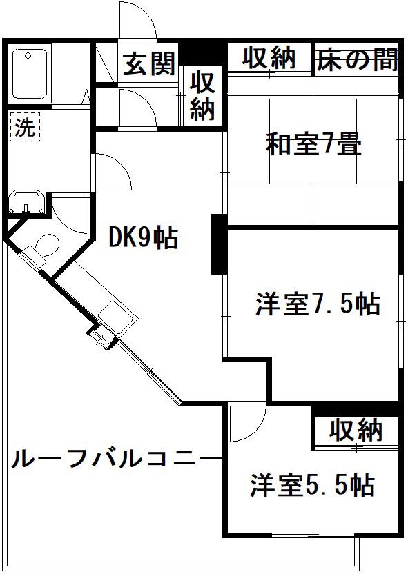 ヴェルデューラ(3DK/5階)の間取り写真