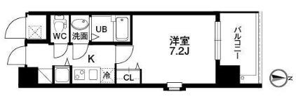 クラウンハイム北心斎橋フラワーコート(1K/5階)の間取り写真