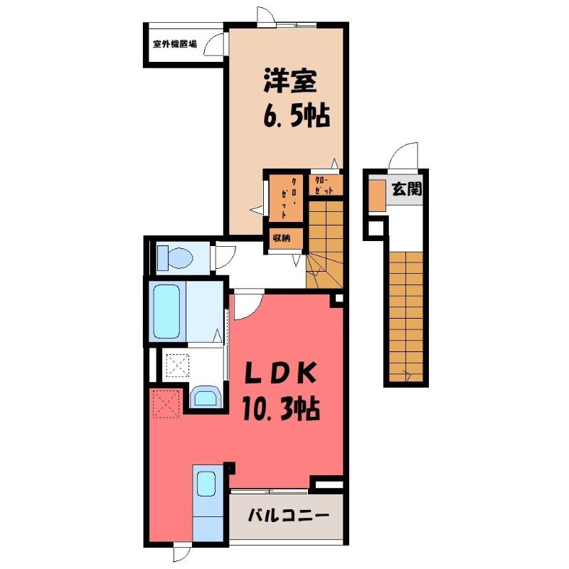 セブンI(1LDK/2階)の間取り写真