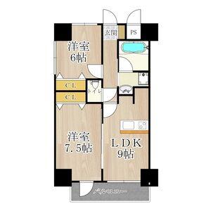 BGC難波タワー(2LDK/7階)の間取り写真