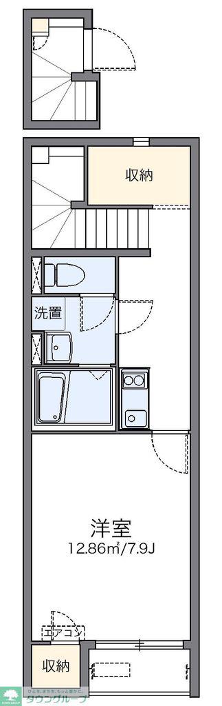 レオネクスト東館(1K/2階)の間取り写真