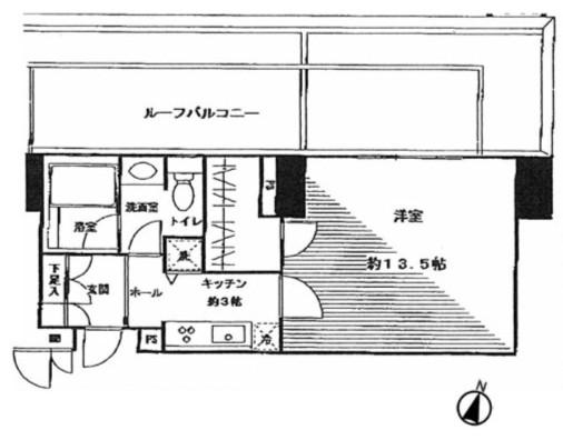 KDX代官山レジデンス(ワンルーム/5階)の間取り写真