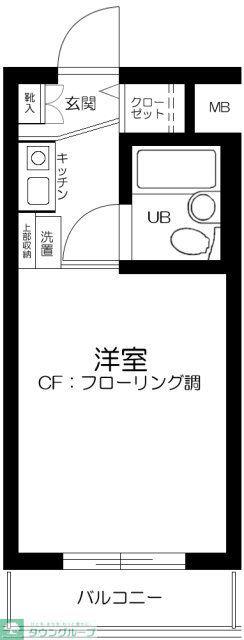 スカイコート下高井戸(ワンルーム/7階)の間取り写真