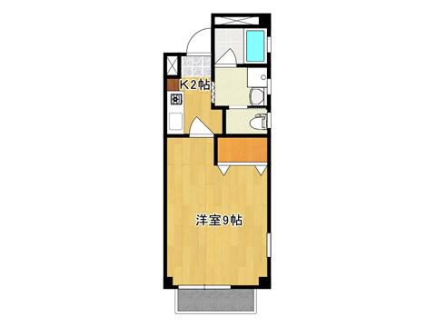 クレストサイト(1K/3階)の間取り写真