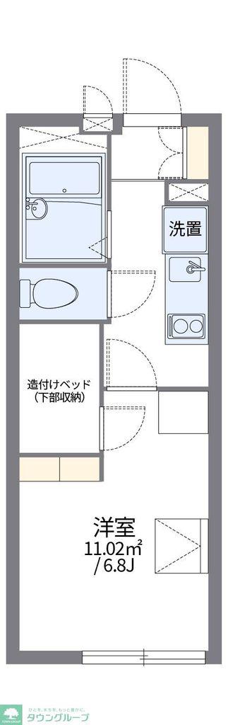 レオパレス新浜(1K/2階)の間取り写真