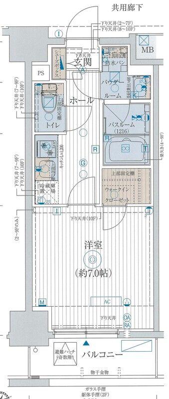 エステムプラザ池袋立教通(1K/8階)の間取り写真