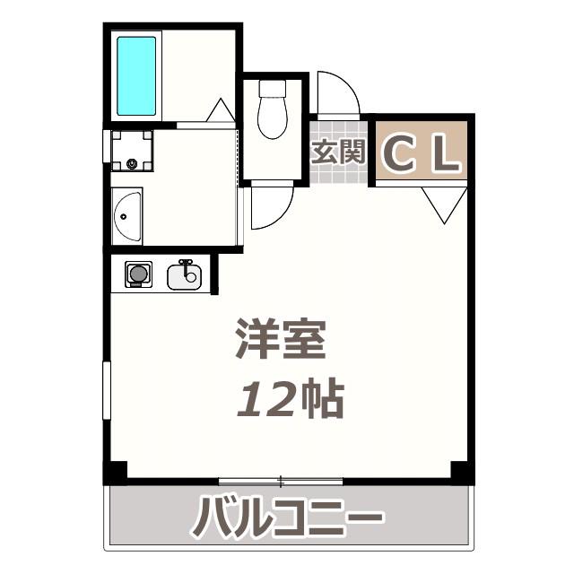 ヴェレッツア住吉(ワンルーム/3階)の間取り写真
