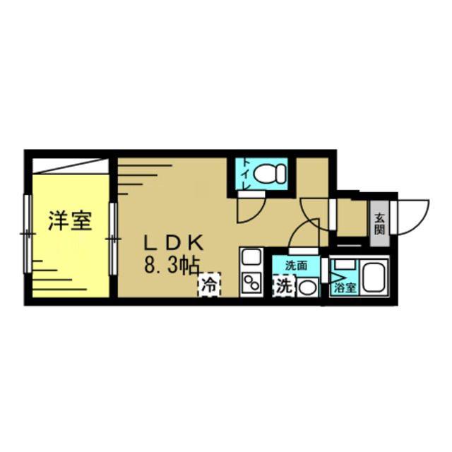 メゾントールモンド八千代中央(1LDK/1階)の間取り写真